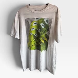 Neff Men L White Kermit The Muppets Psychedelic Streetwear Graphic T-Shirt